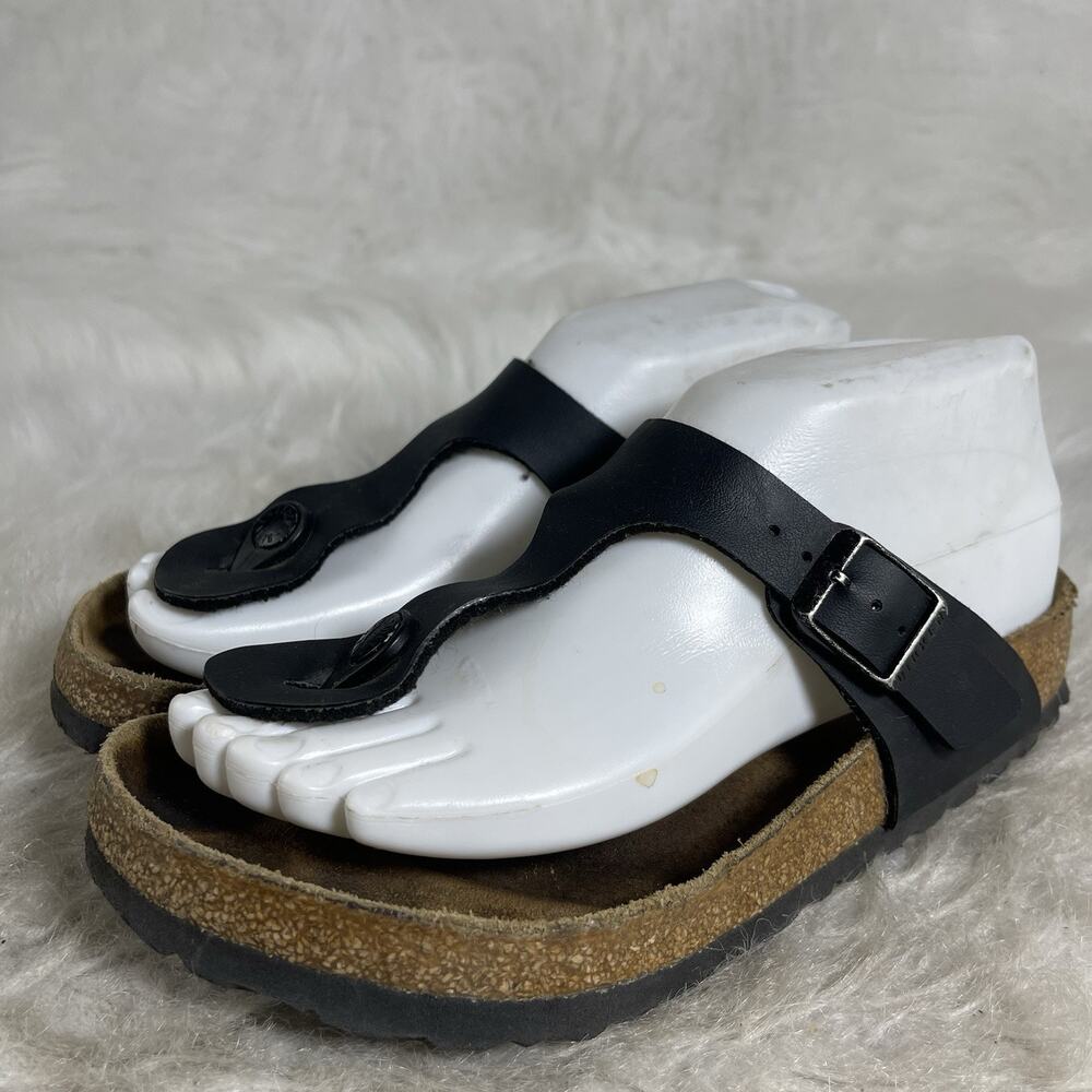 Birkenstock Gizeh Black Sandals Women’s 5 EU 36 Cork Footbed